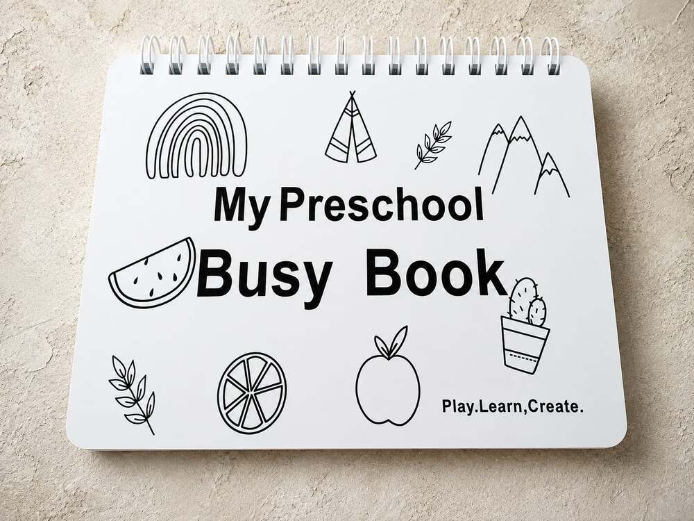 NEW Preschool Busy Book Kids Learning Activity Shapes Numbers Set